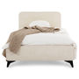 Voir la diapositive 1 : IDIMEX Lit simple LEVERDA 90 x 190 cm, revêtement en tissu