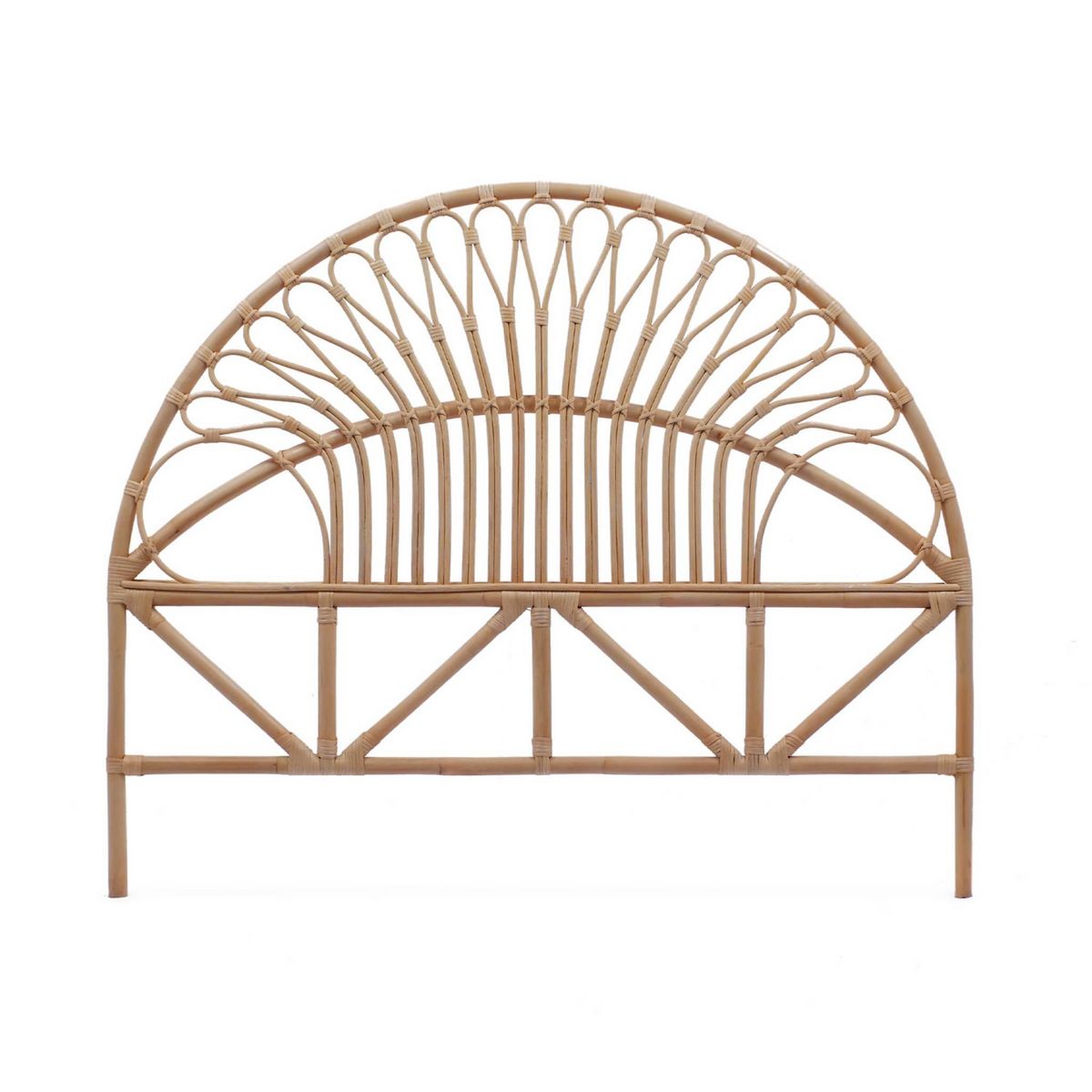 SWEEEK Tête de lit en rotin naturel, Malacca