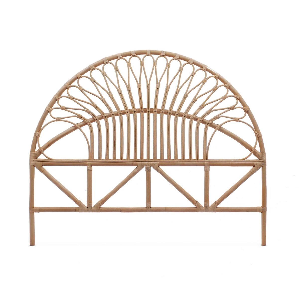 SWEEEK Tête de lit en rotin naturel, Malacca