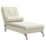 Voir la diapositive 2 : VIDAXL Chaise longue de massage avec traversin creme velours