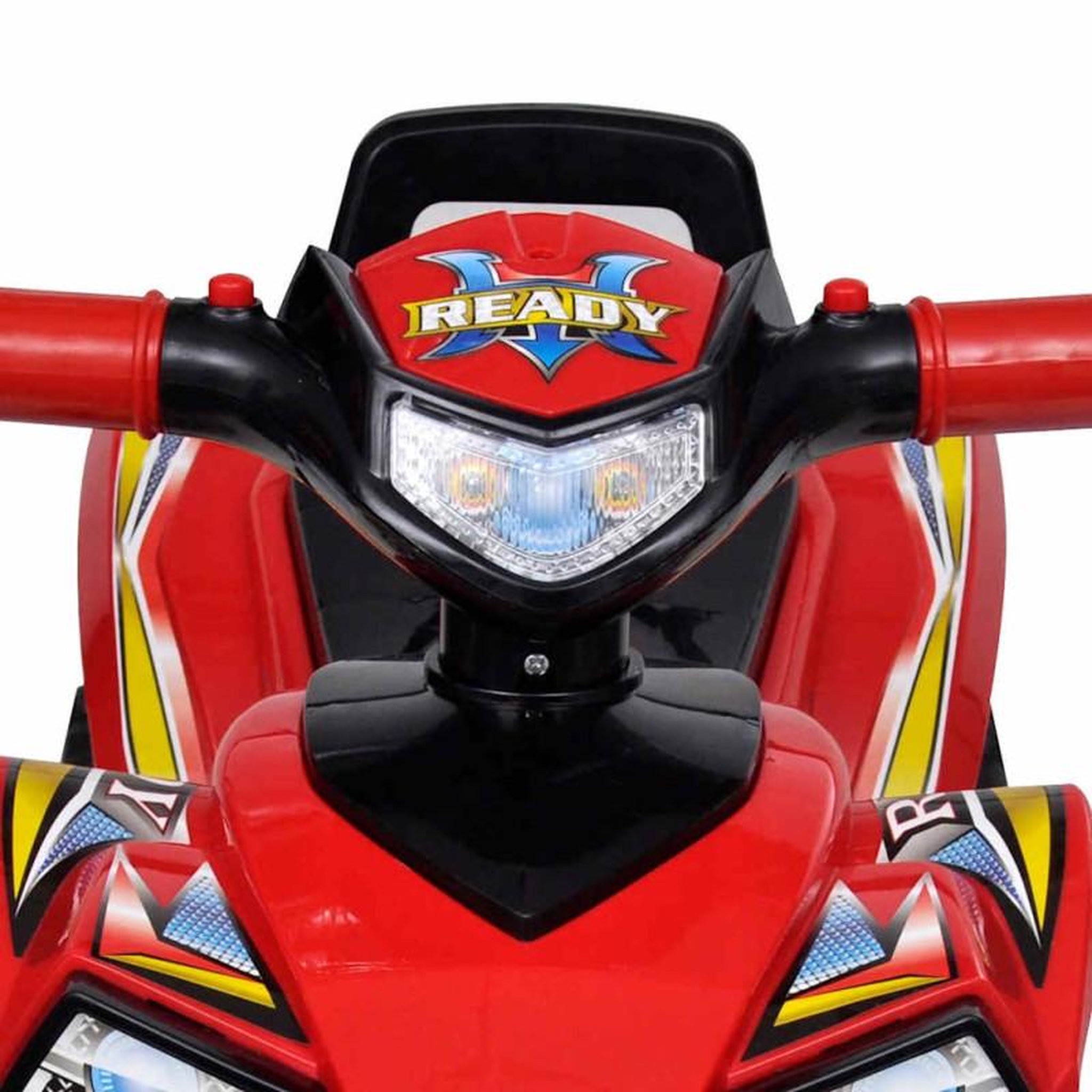 Voir la diapositive 3 : VIDAXL Quad à chevaucher enfant rouge avec son et lumière