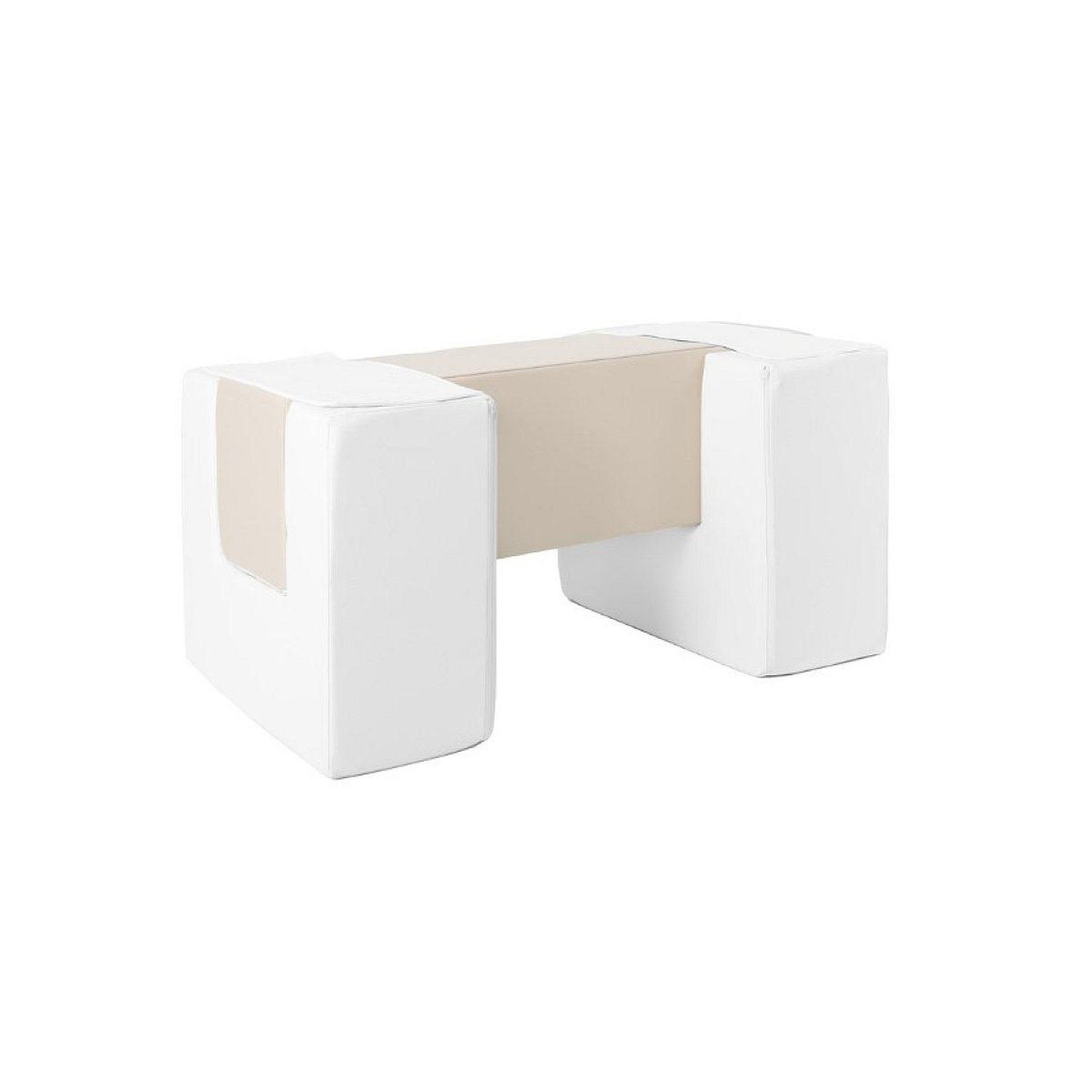 VELINDA 3 blocs en mousse blanc cappuccino