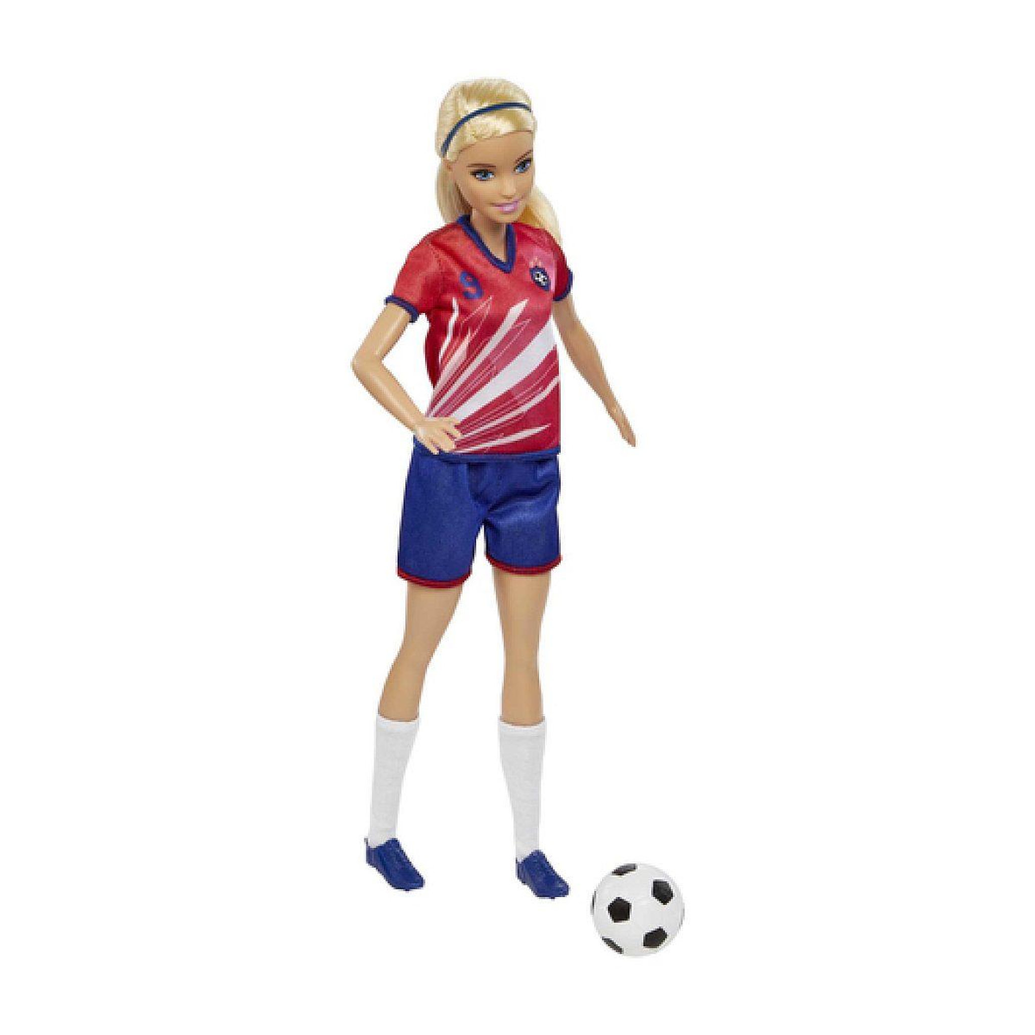 Voir la diapositive 3 : MATTEL Poupee barbie footballeuse blonde