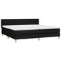 Voir la diapositive 3 : VIDAXL Sommier a lattes de lit avec matelas Noir 200x200 cm Tissu