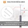Voir la diapositive 5 : PAWHUT Arbre à chat poteau à griffer L40 x l 34 x H 230-260 cm 5 niveaux d'activités gris