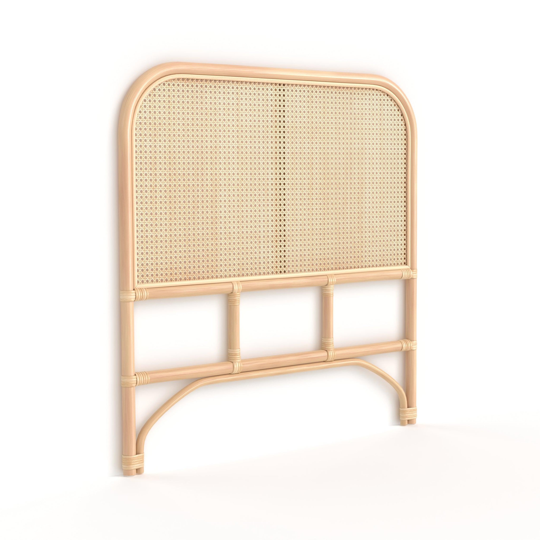 Voir la diapositive 3 : MAISON PAVANE Tête de lit en rotin et cannage 90 cm-naïra