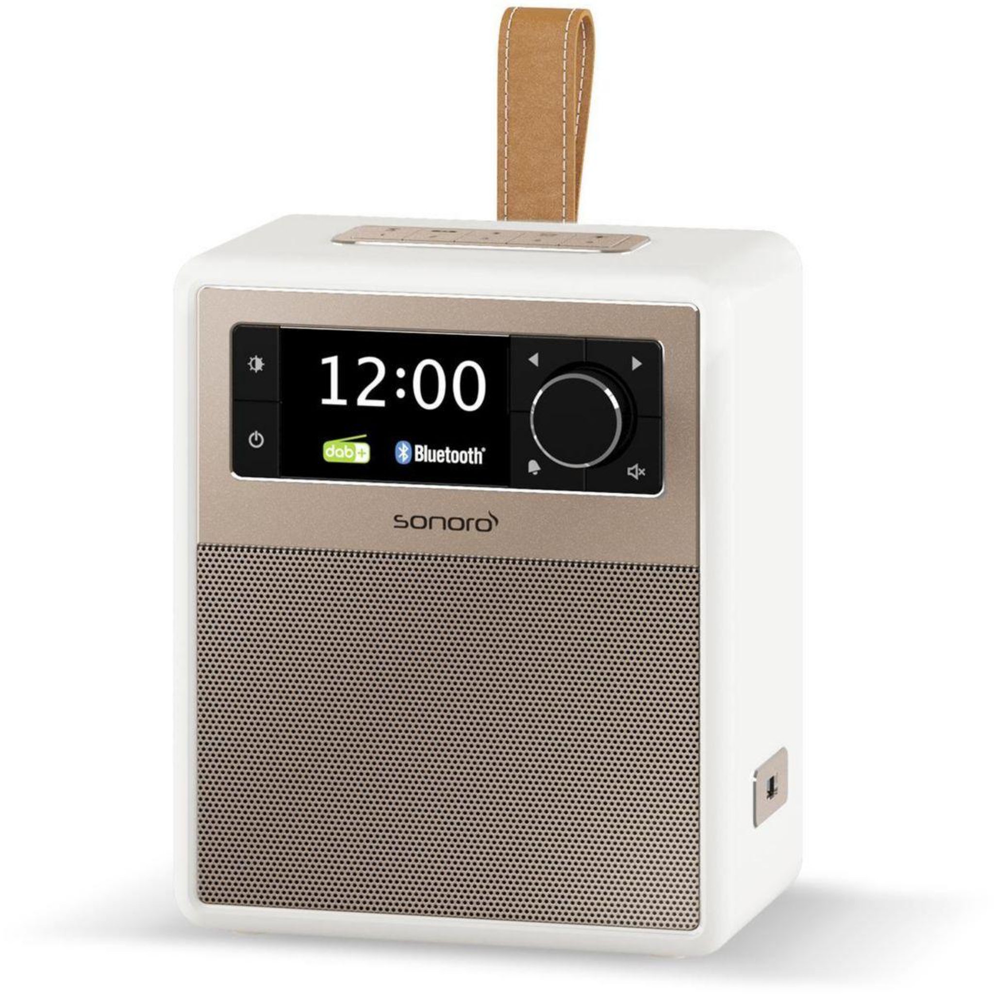 Voir la diapositive 2 : SONORO Radio réveil EASY Blanc (mat) - rosé