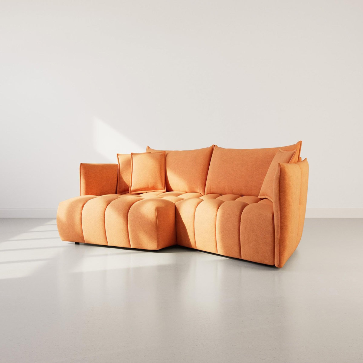 LISA DESIGN Cassiopee - canapé d'angle gauche 4 places en tissu texturé