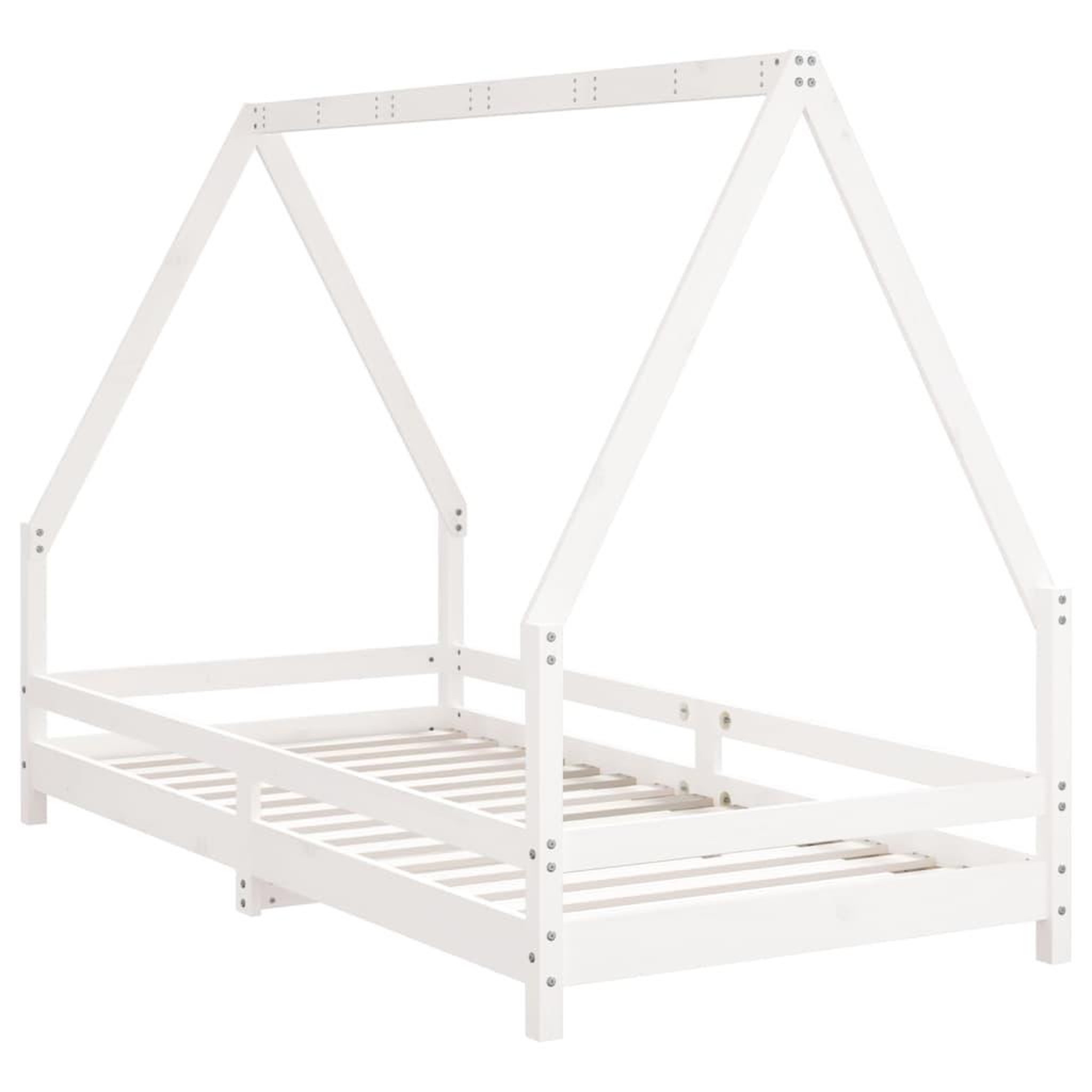 Voir la diapositive 3 : VIDAXL Cadre de lit pour enfants blanc 90x190 cm bois de pin massif