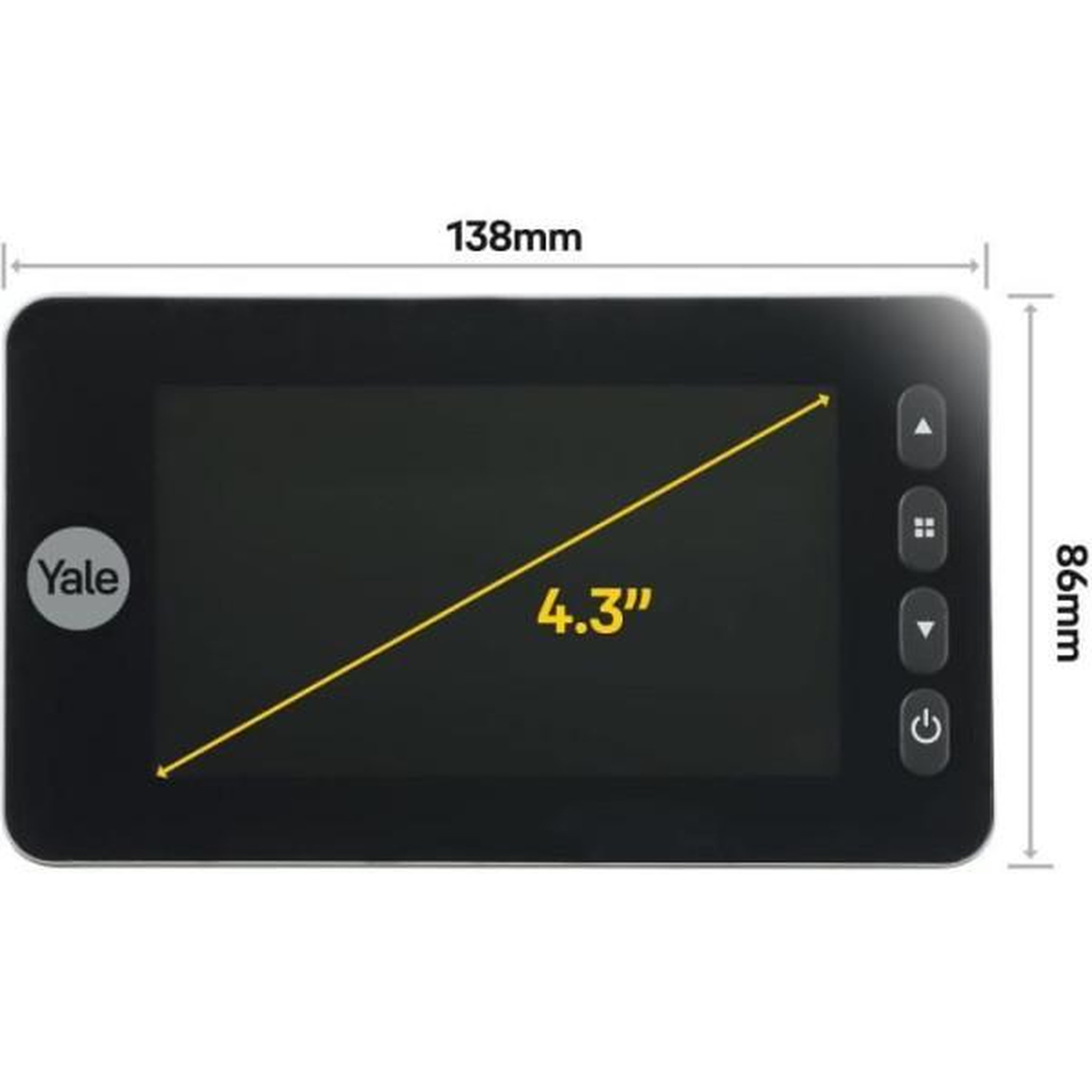 Voir la diapositive 3 : YALE Judas numérique yale ddv5800 avec sonnette intégrée - noir - diametre 14mm - angle de vue 110°