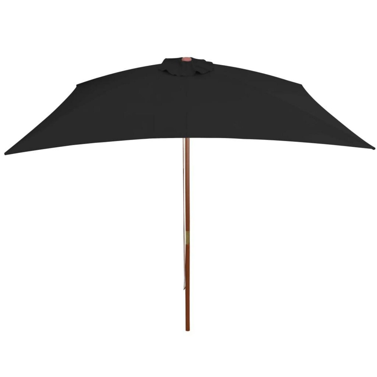 VIDAXL Parasol de jardin avec mat en bois noir 200x300 cm