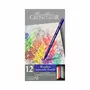  Set 12 crayons de couleur aquarellables - Boîte métal - Monolith