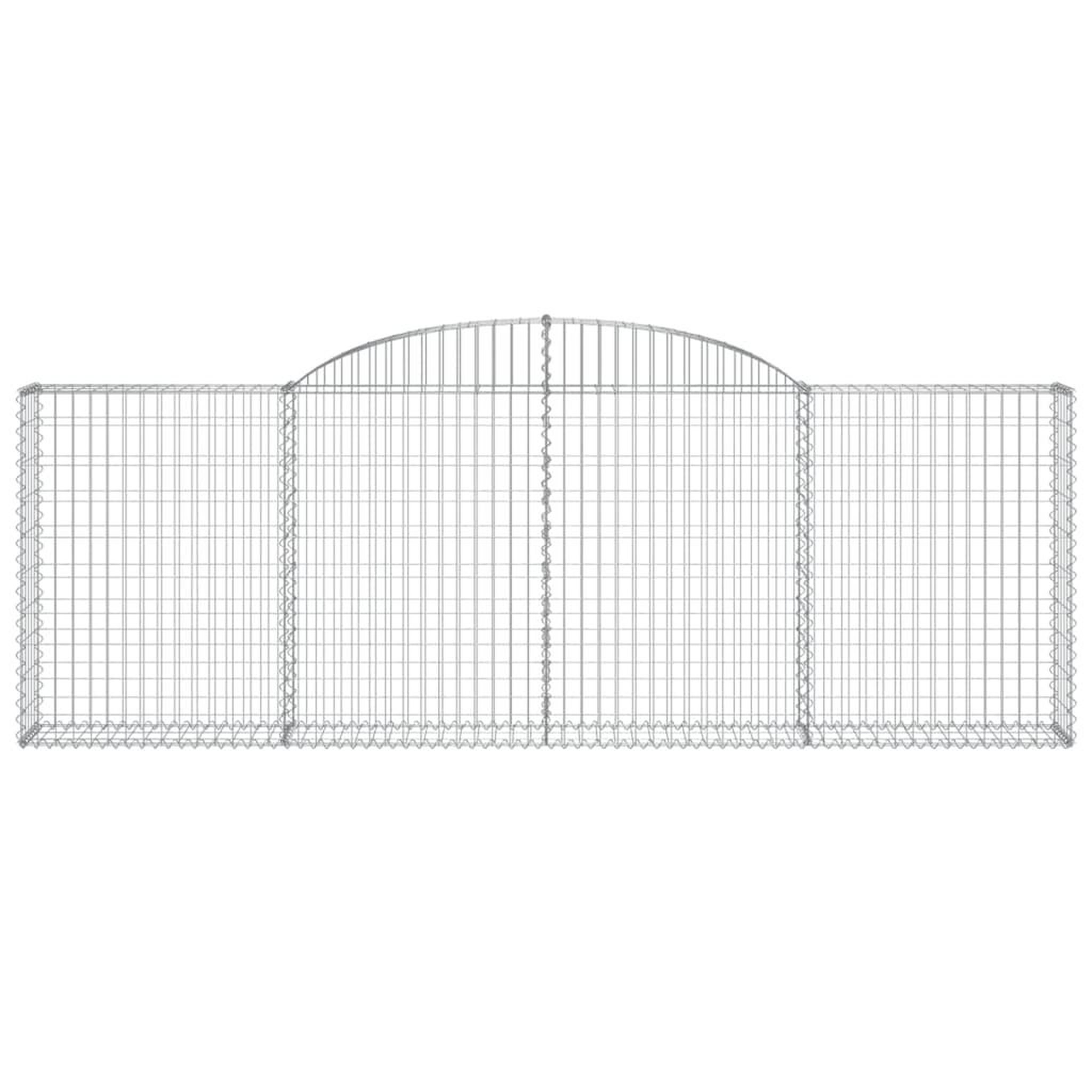 Voir la diapositive 4 : VIDAXL Paniers a gabions arques 13 pcs 300x30x100/120 cm fer galvanise