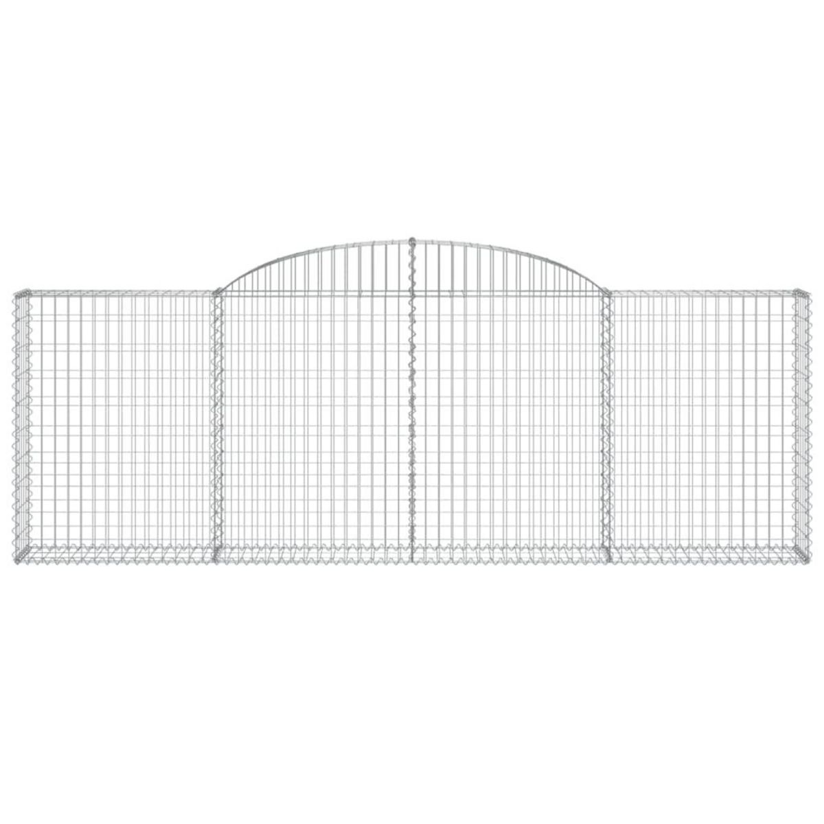 VIDAXL Paniers a gabions arques 13 pcs 300x30x100/120 cm fer galvanise