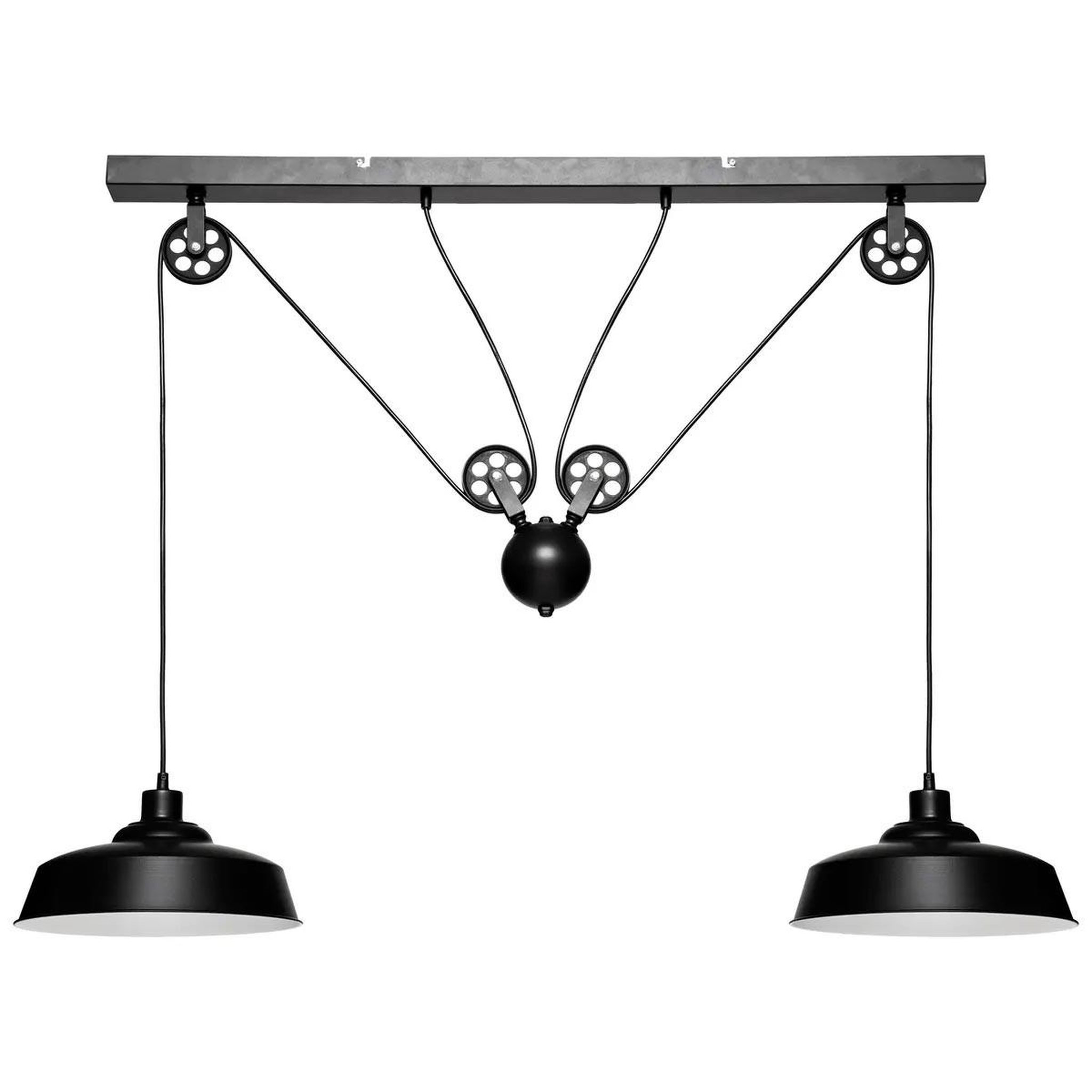 ATMOSPHERA Suspension 2 têtes  ezio  120cm noir