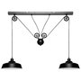 Voir la diapositive 1 : ATMOSPHERA Lampe de Plafonnier 2 Têtes  Ezio  120cm Noir