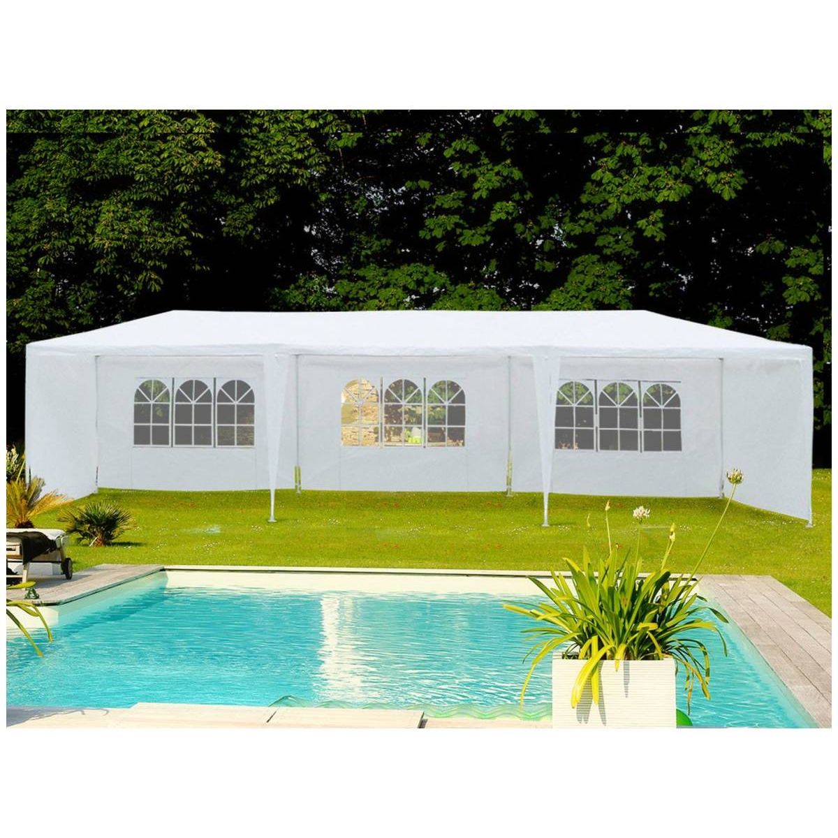 Habitat et Jardin Tente de réception  Carolina  en polyéthylène - 3 x 9 m