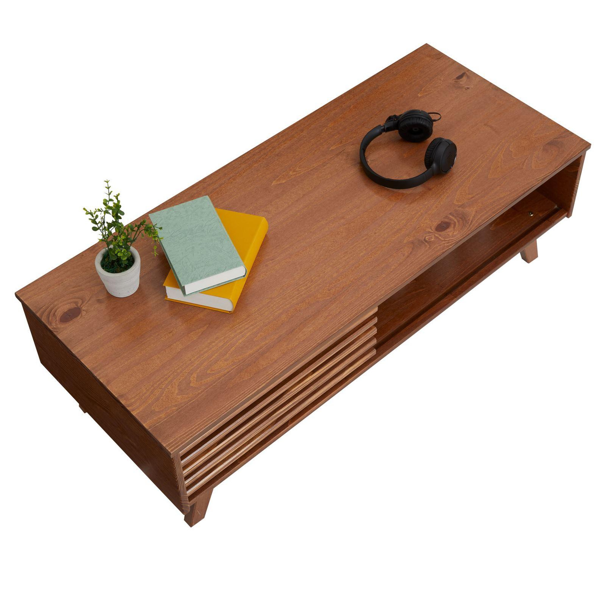 Voir la diapositive 5 : IDIMEX Table basse SEAN avec niches, en pin massif