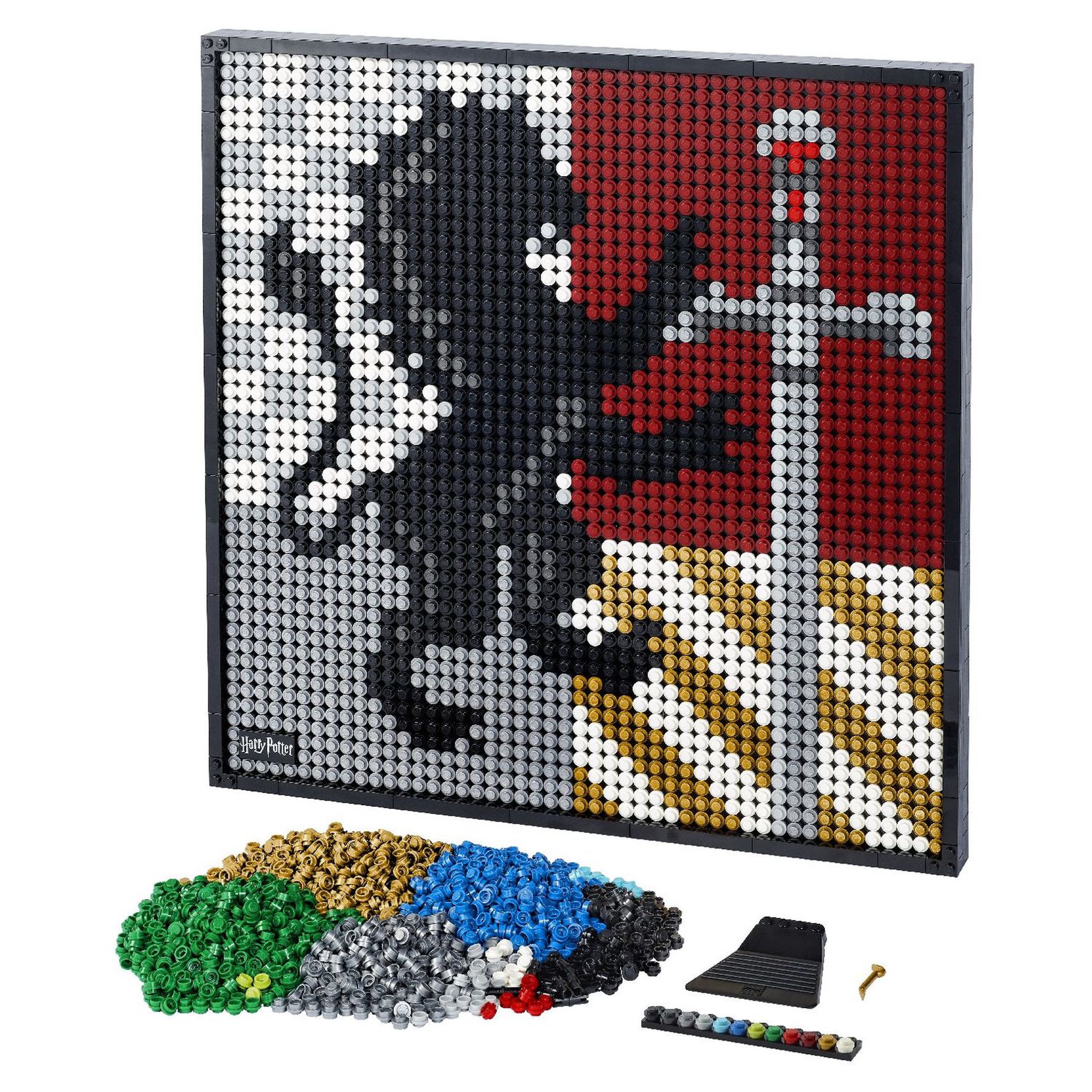 Voir la diapositive 2 : LEGO ART 31201 Harry Potter Les blasons de Poudlard, tableau de décoration mural