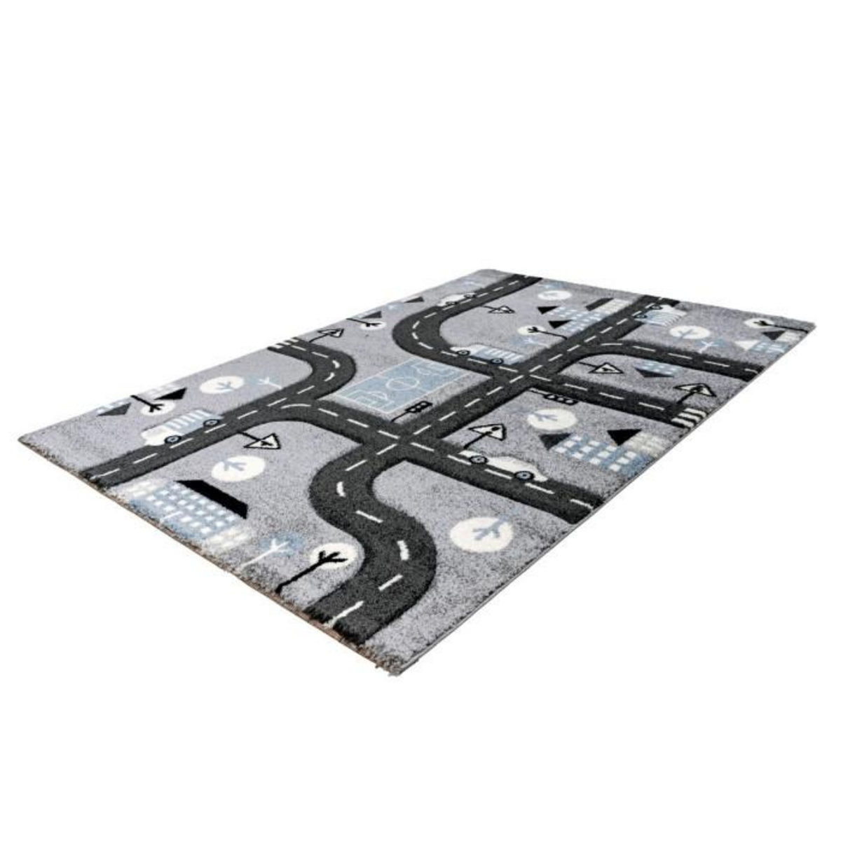 Paris Prix Tapis de Chambre Enfant Voiture  Marree  Argent