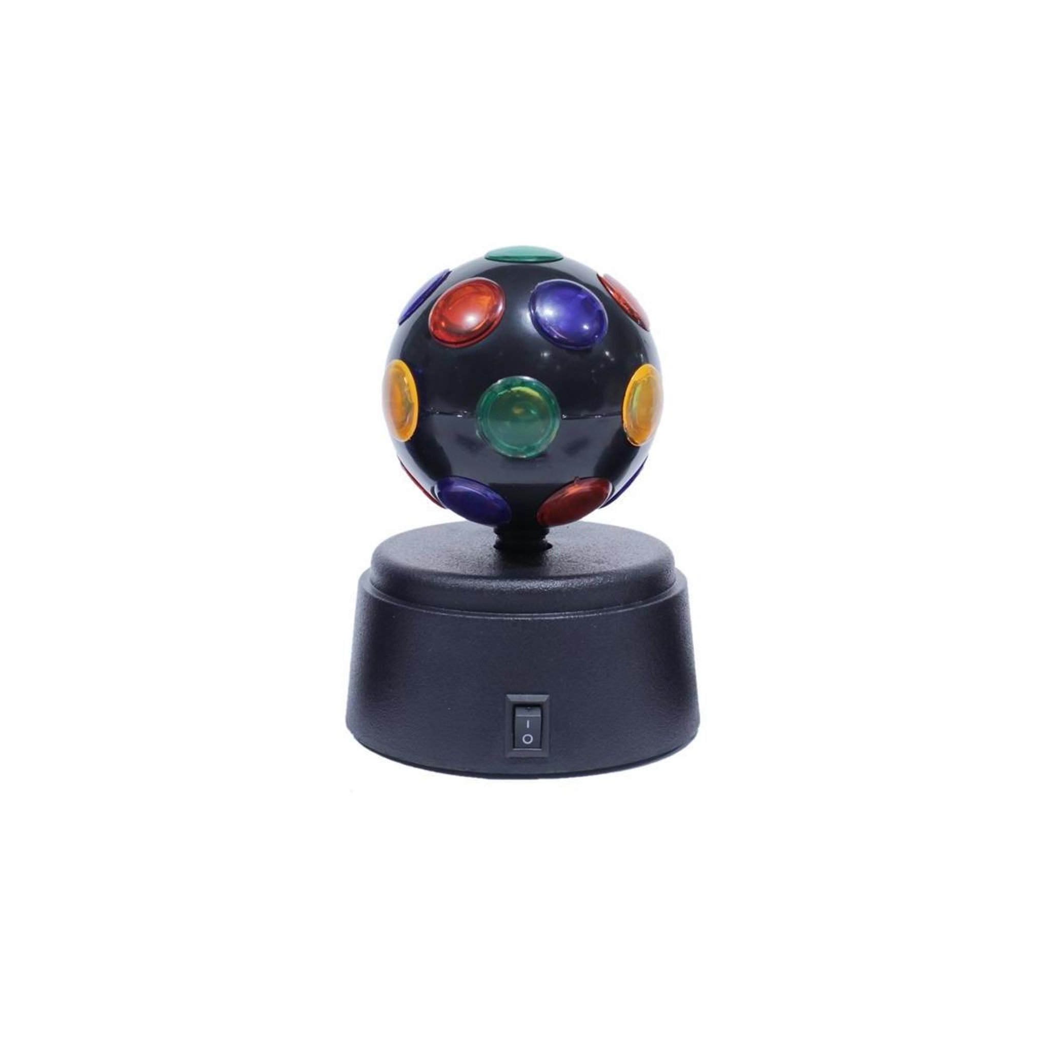 PARTY TIME Mini boule disco led  rotative  11cm noir