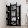 Voir la diapositive 3 : VIDAXL Bibliotheque Noir 86x25,5x140 cm Bois d'ingenierie