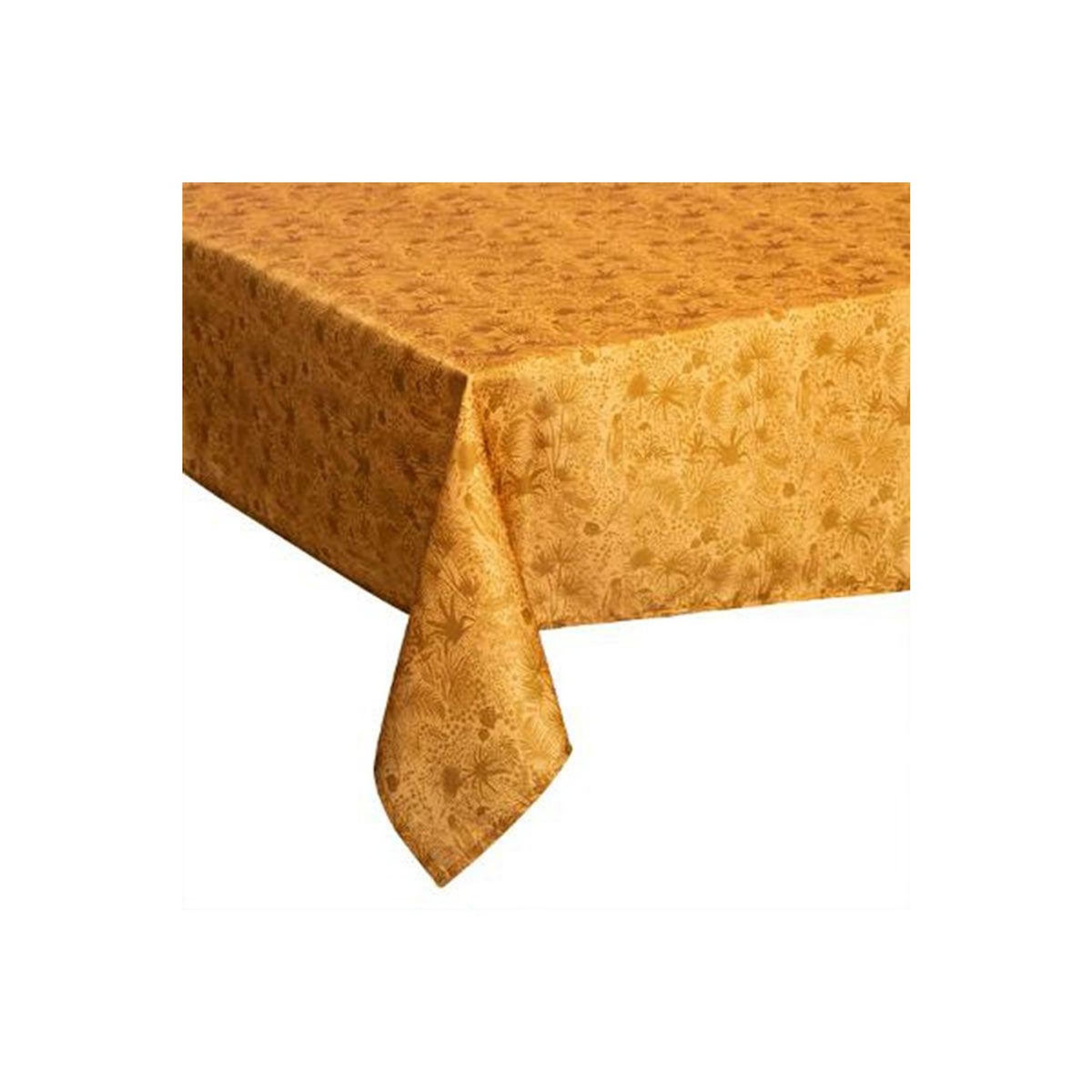 ATMOSPHERA Nappe Antitache à Motifs  Tropikal  140x240cm Ocre
