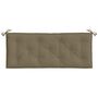 Voir la diapositive 4 : VIDAXL Coussin de banc de jardin taupe melange 120x50x7 cm tissu