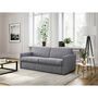 Voir la diapositive 1 : Canapé droit convertible système couchage express 3 places en tissu Gris clair ALICE