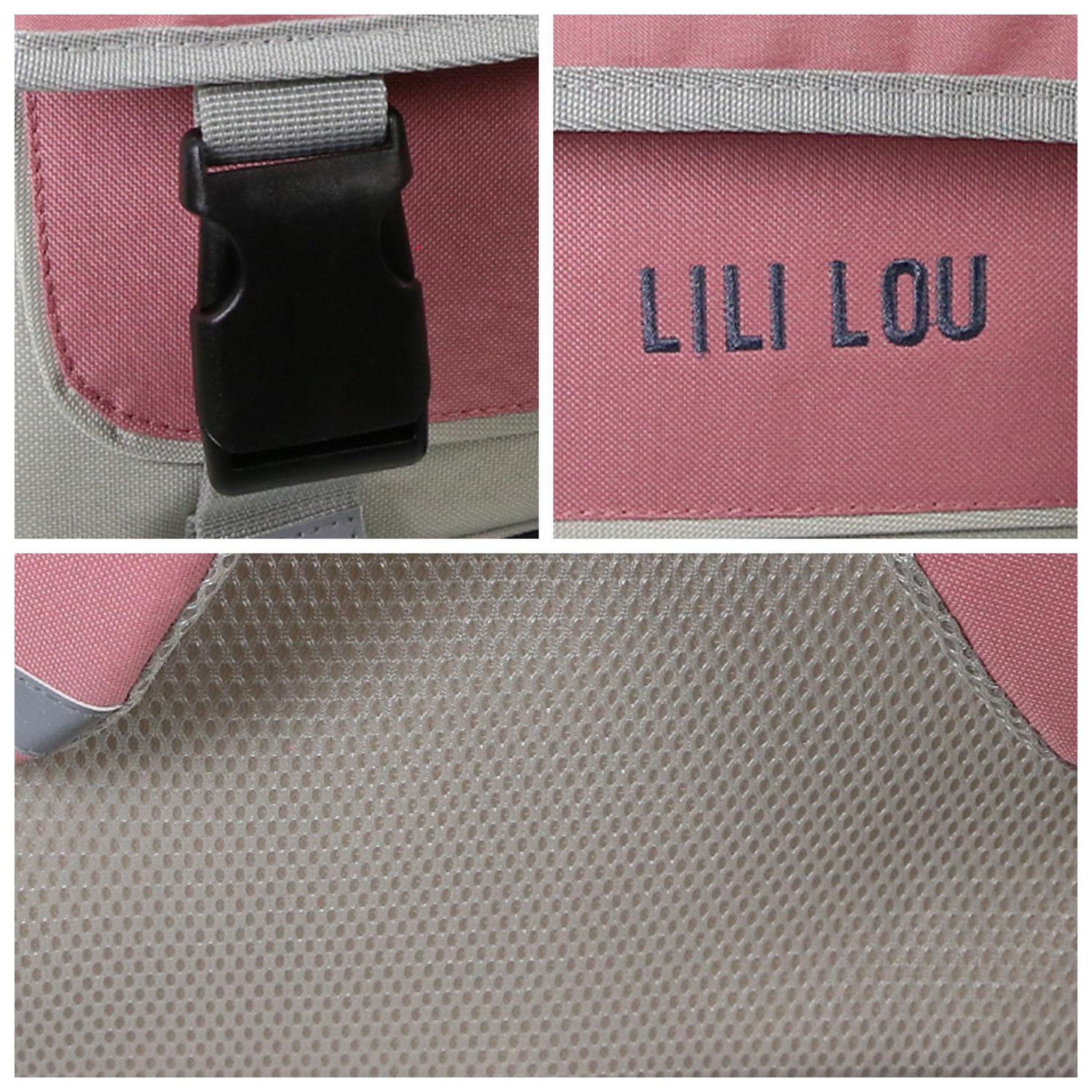 Voir la diapositive 6 : Bagtrotter Cartable Scolaire Primaire 38cm Lili Lou gris et rose  2 Compartiments - Bagtrotter
