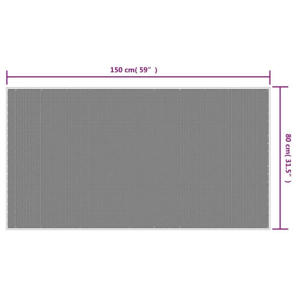 VIDAXL Tapis d'exterieur gris et blanc 80x150 cm design reversible