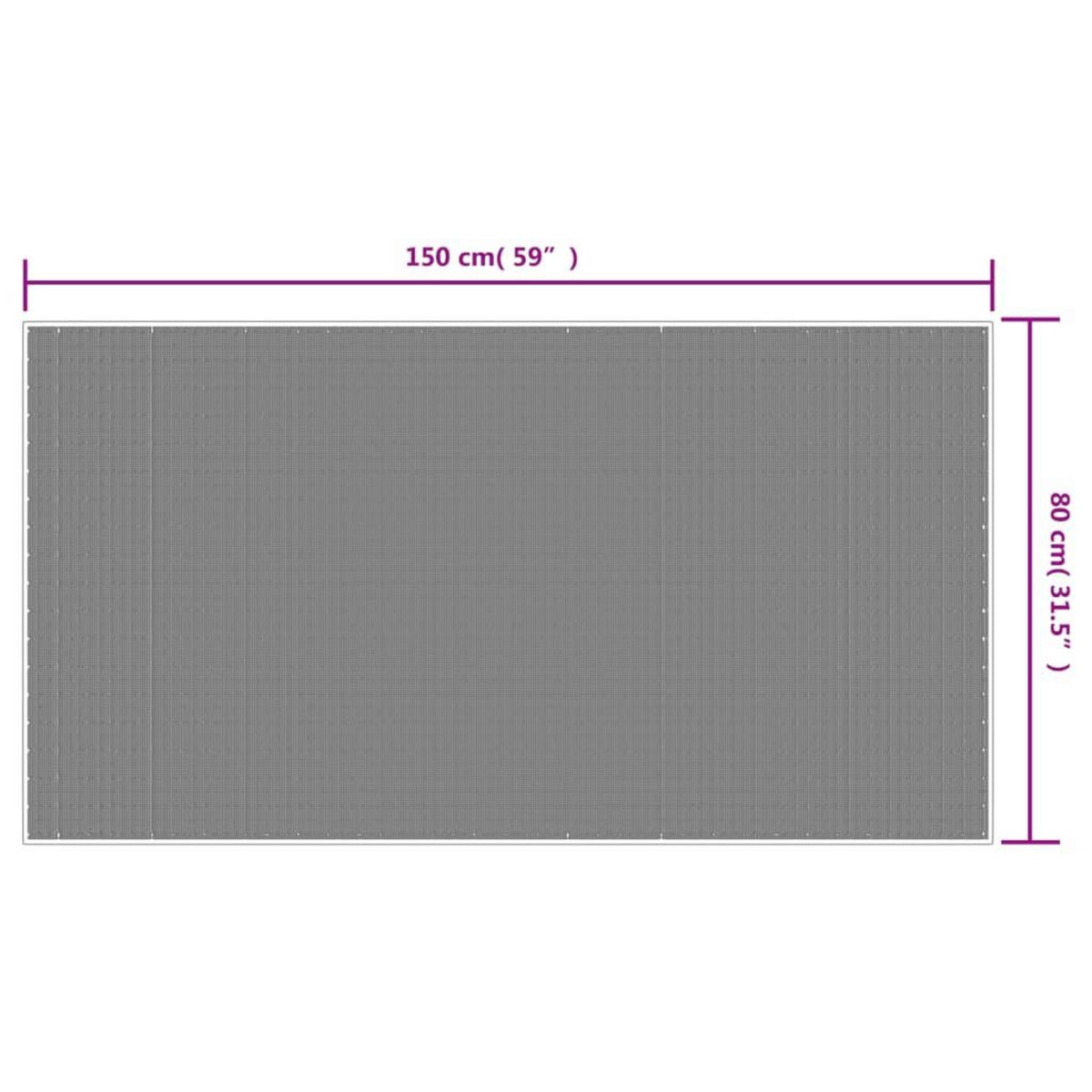 VIDAXL Tapis d'exterieur gris et blanc 80x150 cm design reversible
