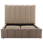 Voir la diapositive 1 : BEST MOBILIER Mermaid - lit coffre - 160x200 cm - en velours - sommier inclus