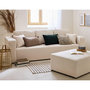 Voir la diapositive 2 : BEST MOBILIER Topaze - canapé 3 places - convertible avec coffre - en tissu bouclette