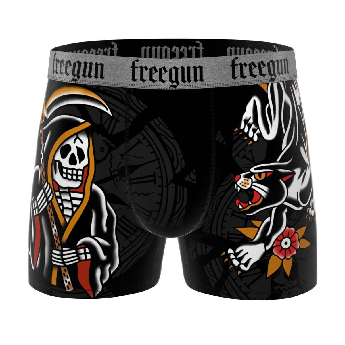 FREEGUN Lot de 4 boxers enfant Rock Da Summer