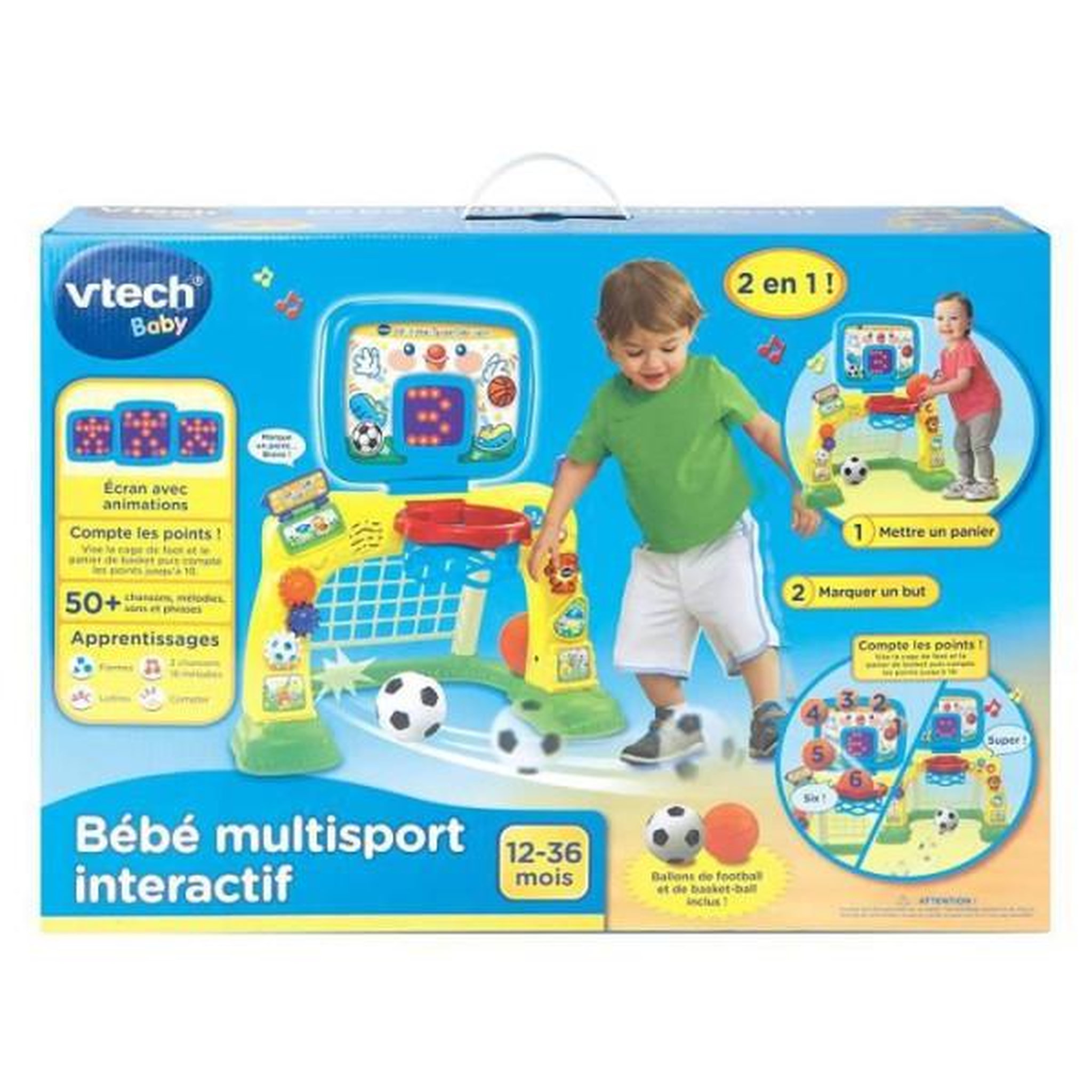 Voir la diapositive 5 : VTECH Jeu interactif Bébé Multisport Intéractif - VTECH - Basket/Foot - 12 a 36 mois