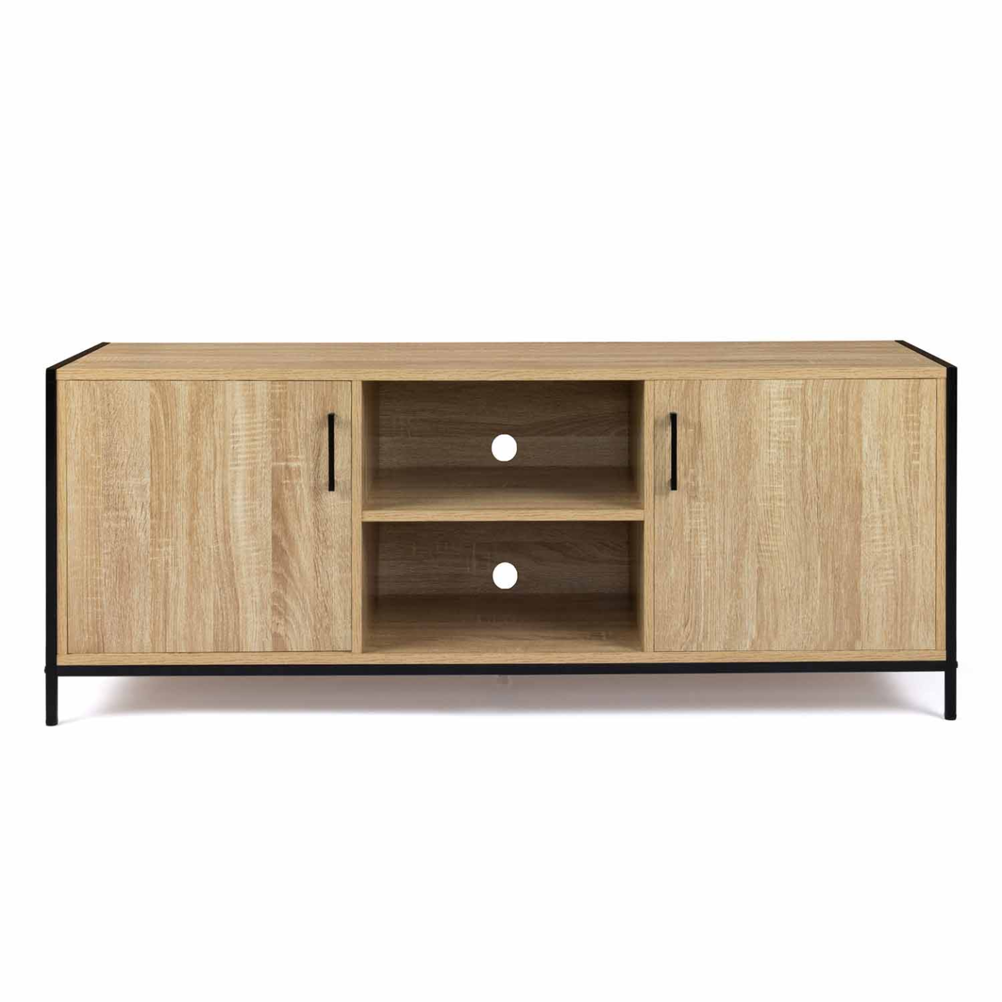 Voir la diapositive 3 : ID MARKET Meuble tv 140 cm detroit 2 portes design industriel
