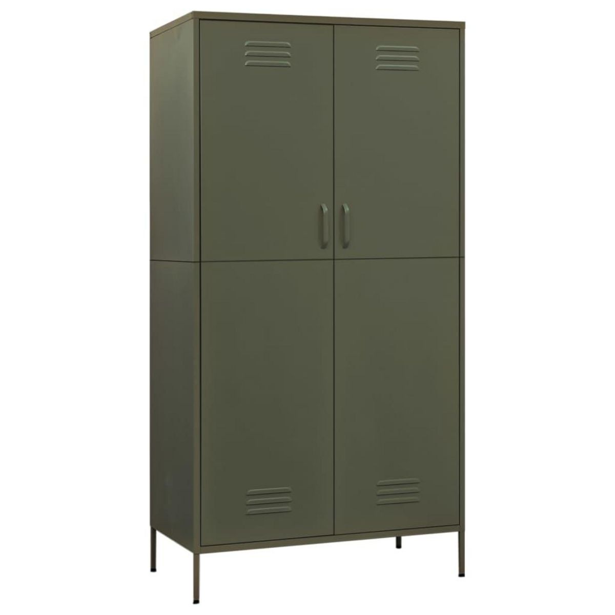 VIDAXL Garde-robe Vert olive 90x50x180 cm Acier