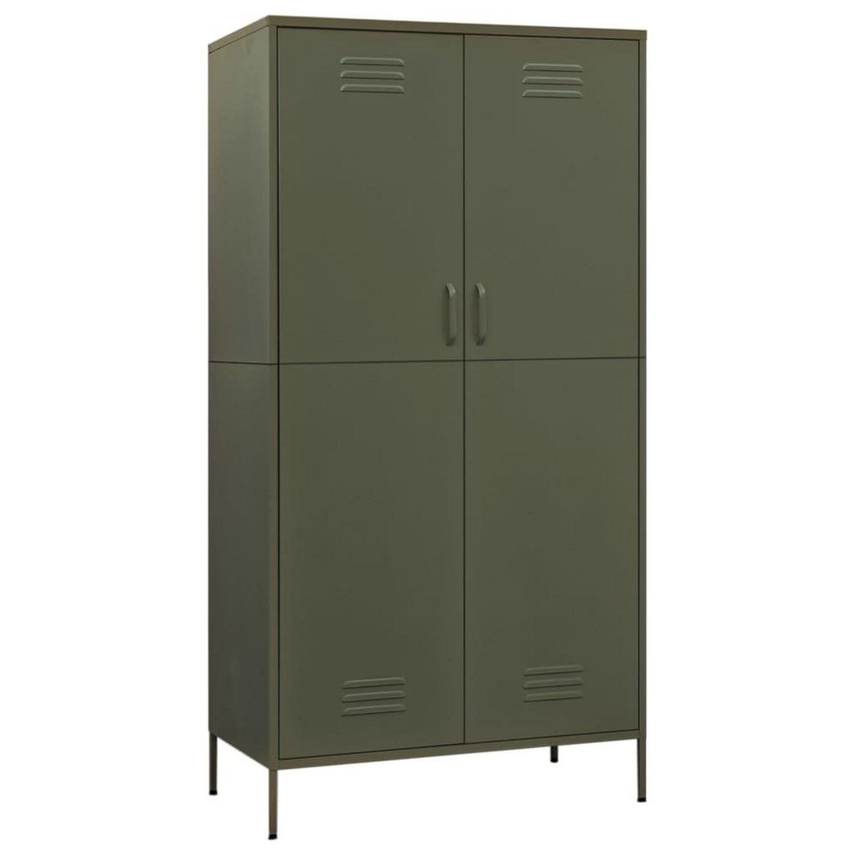 VIDAXL Garde-robe Vert olive 90x50x180 cm Acier