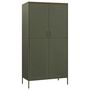 Voir la diapositive 2 : VIDAXL Garde-robe Vert olive 90x50x180 cm Acier