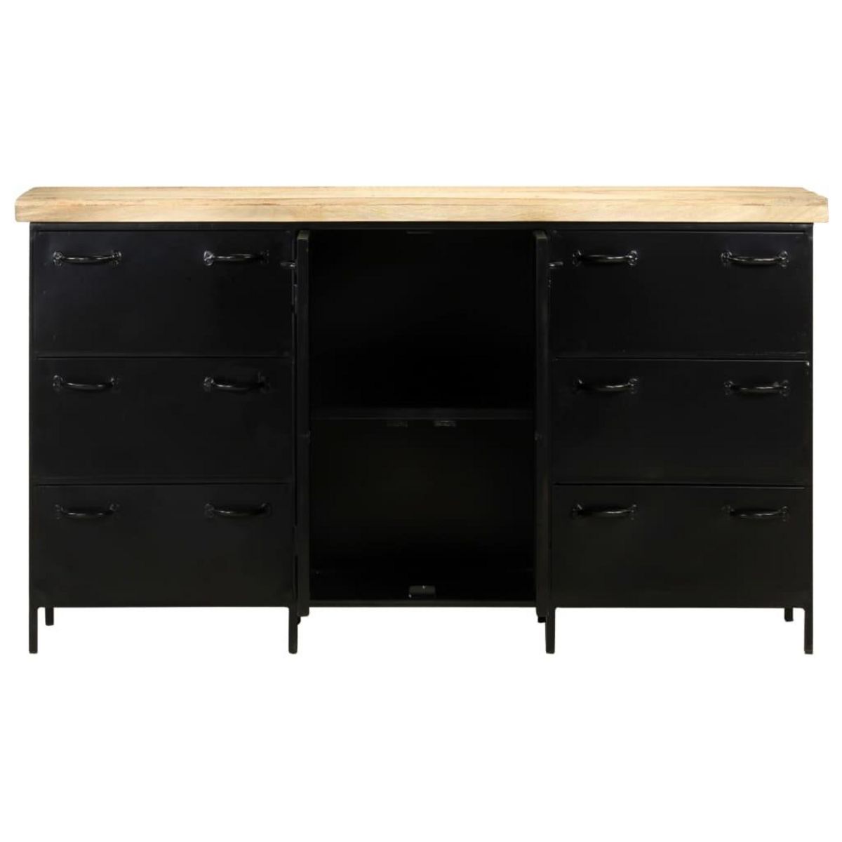 VIDAXL Buffet 140x38x76 cm Bois de manguier brut