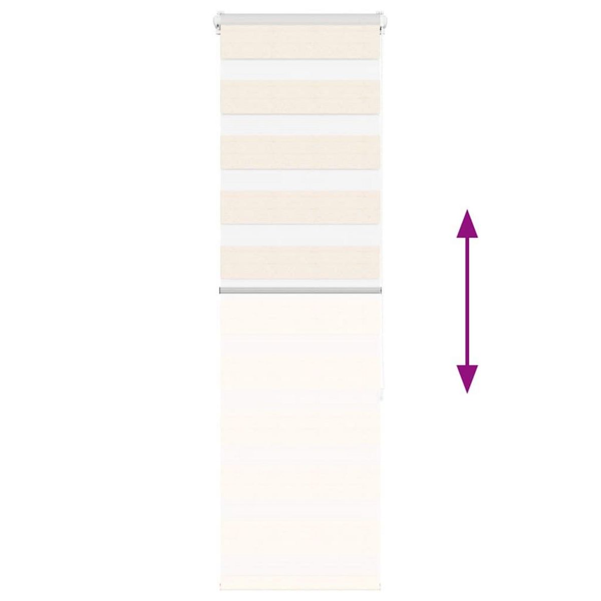 VIDAXL Store zebre beige marbre largeur du tissu 40,9 cm polyester