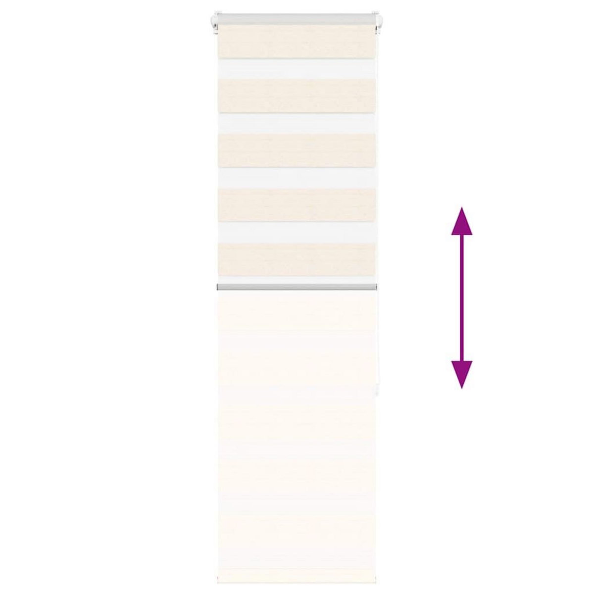 VIDAXL Store zebre beige marbre largeur du tissu 40,9 cm polyester