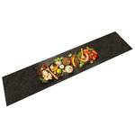 VIDAXL Tapis de cuisine lavable impression d'epices 60x300 cm velours