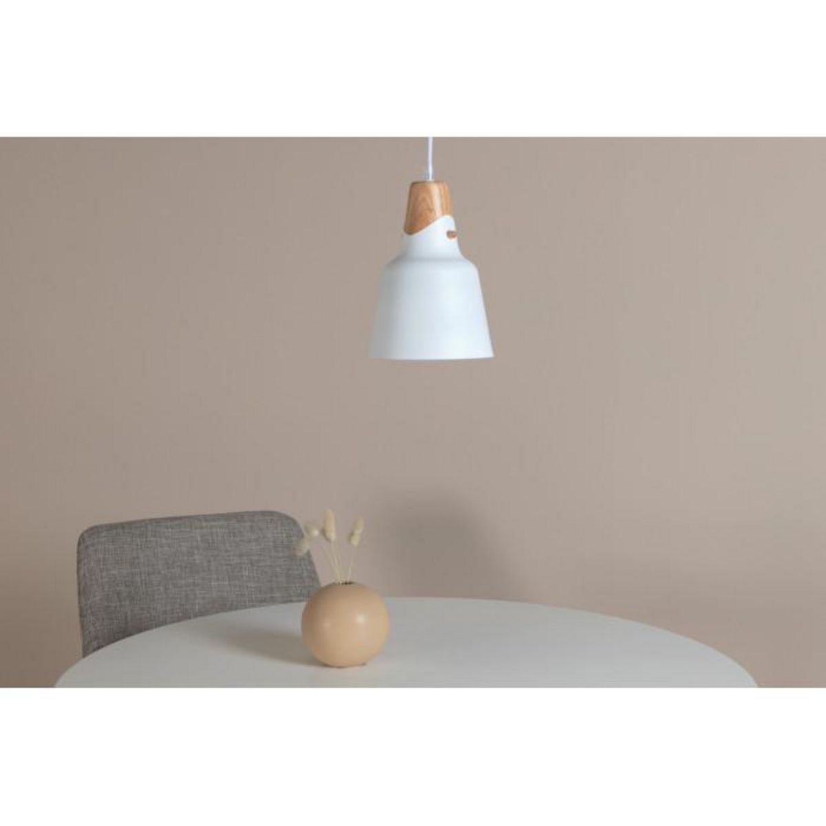 Paris Prix Lampe Suspension Design  Rigel  22cm Blanc