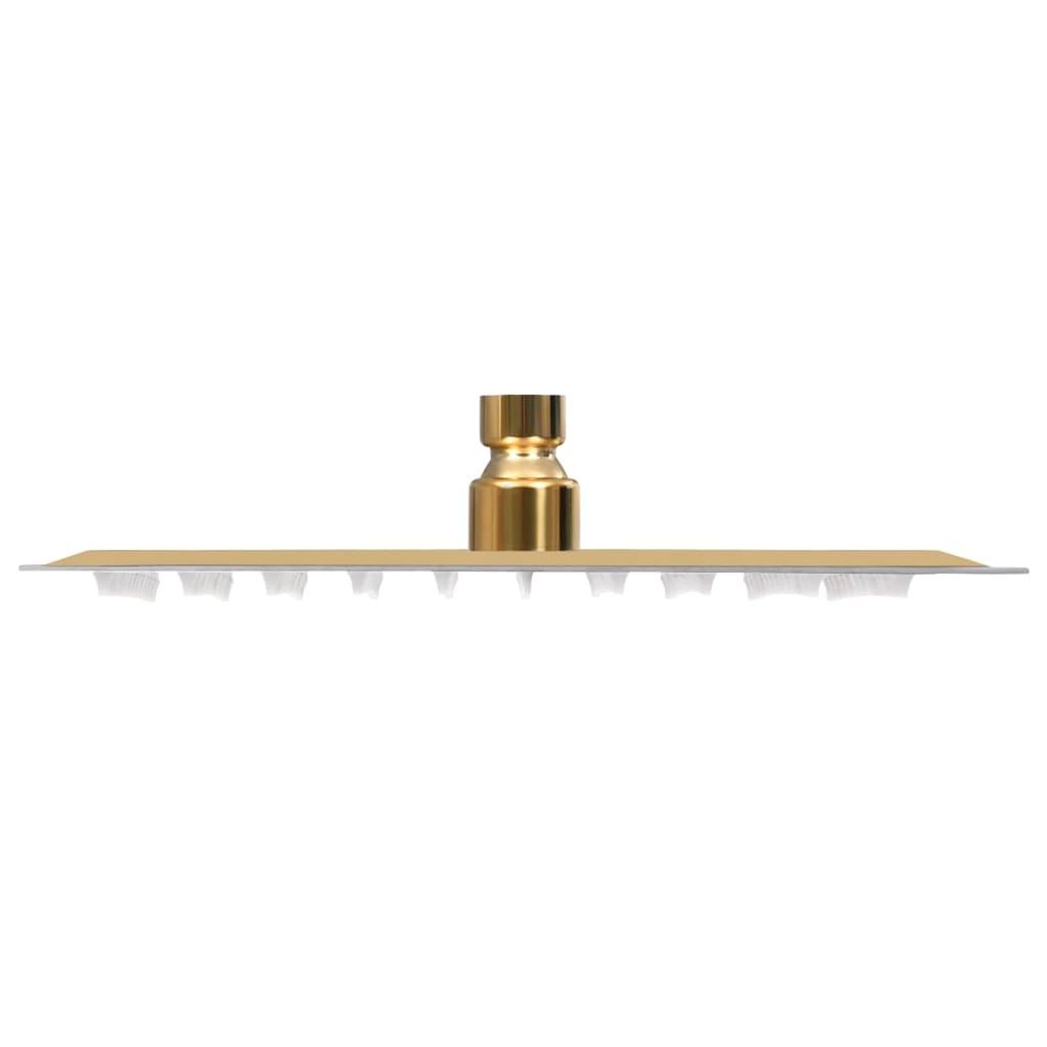 Voir la diapositive 4 : VIDAXL Pomme de douche pluie Acier inoxydable 20x20 cm Carree Dore