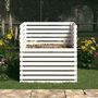 Voir la diapositive 3 : VIDAXL Composteur Blanc 100x100x102 cm Bois massif de pin