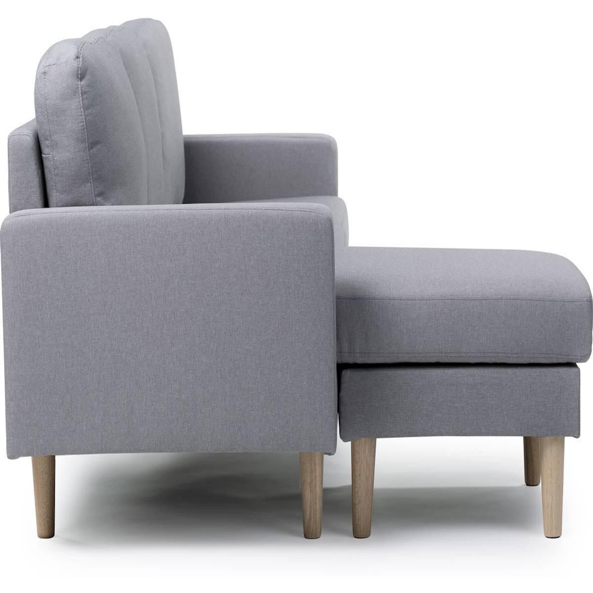 Habitat et Jardin Canapé d'angle réversible en tissu  Gabby  -  3 places - Gris Clair