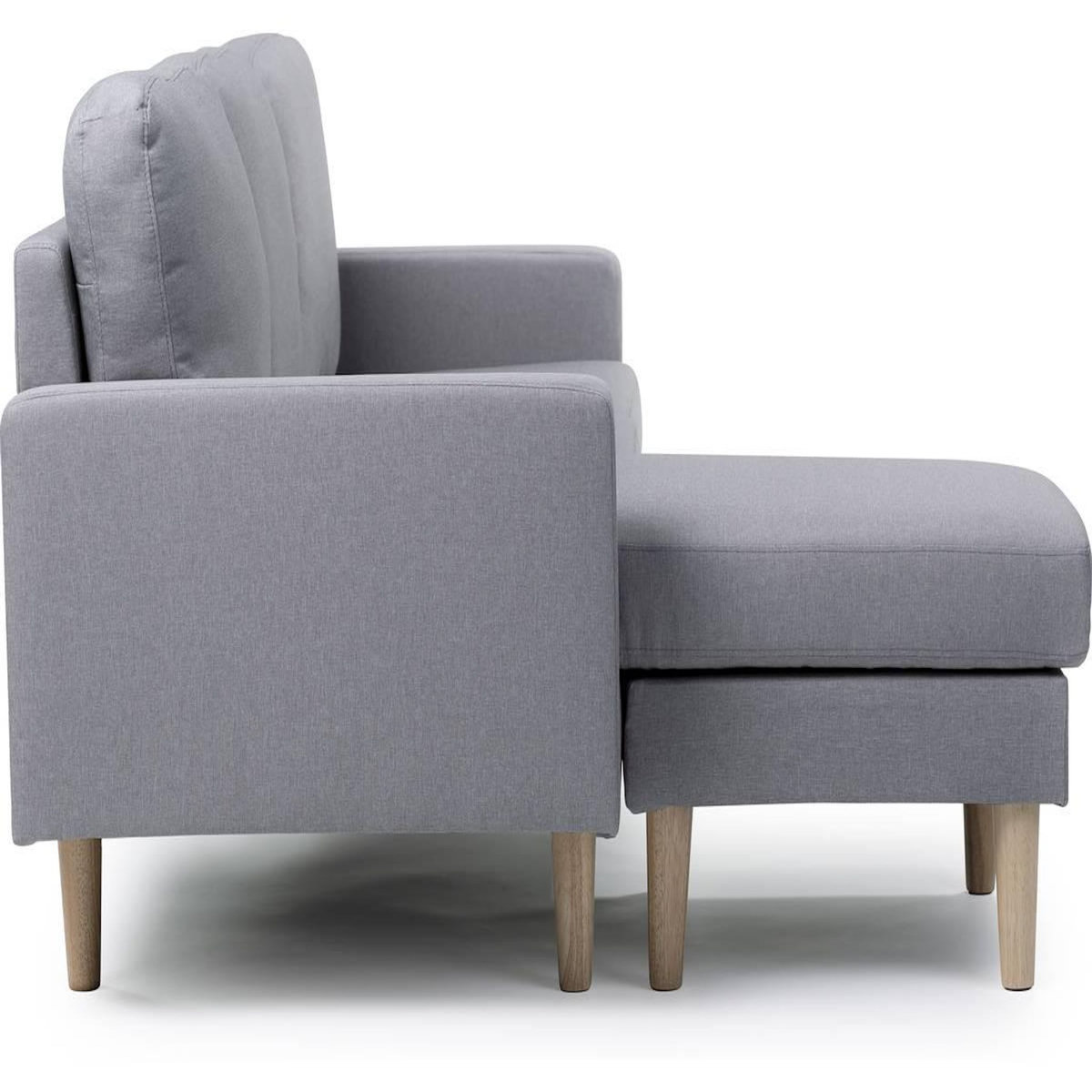 Habitat et Jardin Canapé d'angle réversible en tissu  Gabby  -  3 places - Gris Clair