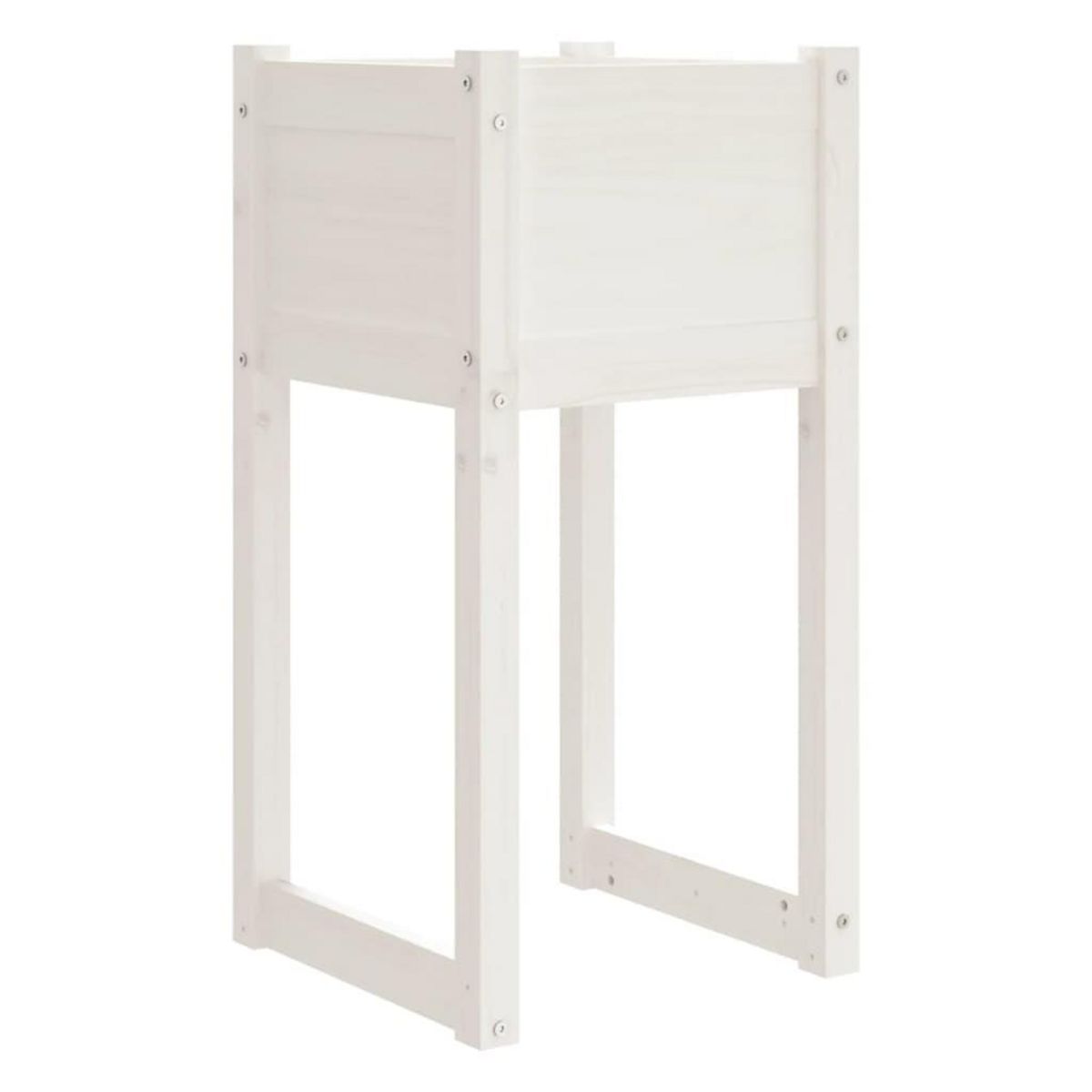VIDAXL Jardiniere Blanc 40x40x81 cm Bois massif de pin